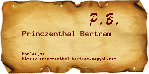 Princzenthal Bertram névjegykártya